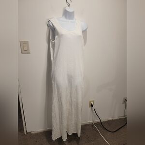 Fresh Produce Size M White Gauzy Cotton Maxi Dress
